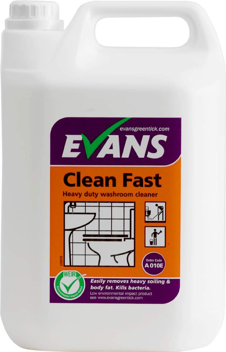 CLEAN FAST WASHROOM CLEANER - 2x5ltr