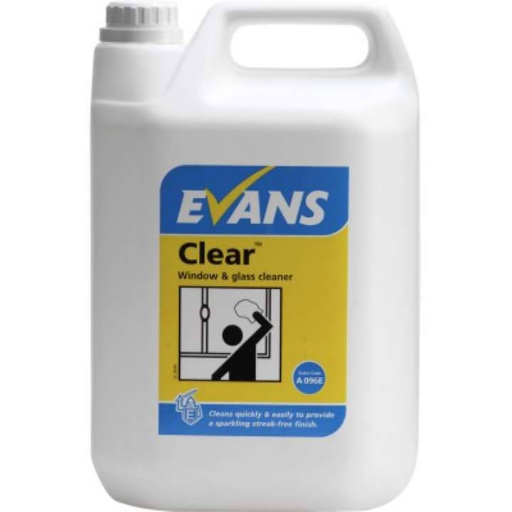EVANS CLEAR GLASS & MIRROR CLEANER RTU - 5ltr