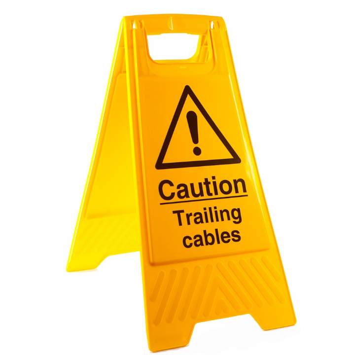 TRAILING CABLE - SAFETY SIGN - Each