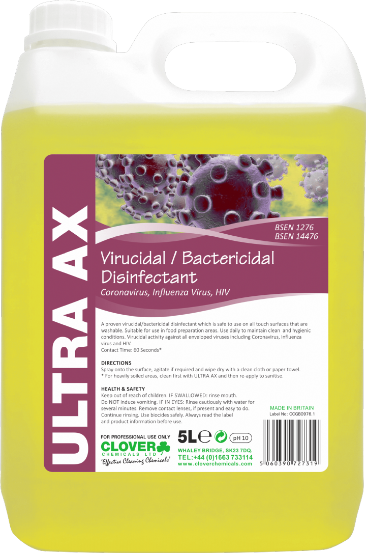 ULTRA AX VIRACIDAL SURFACE CLEANER 2x5ltr