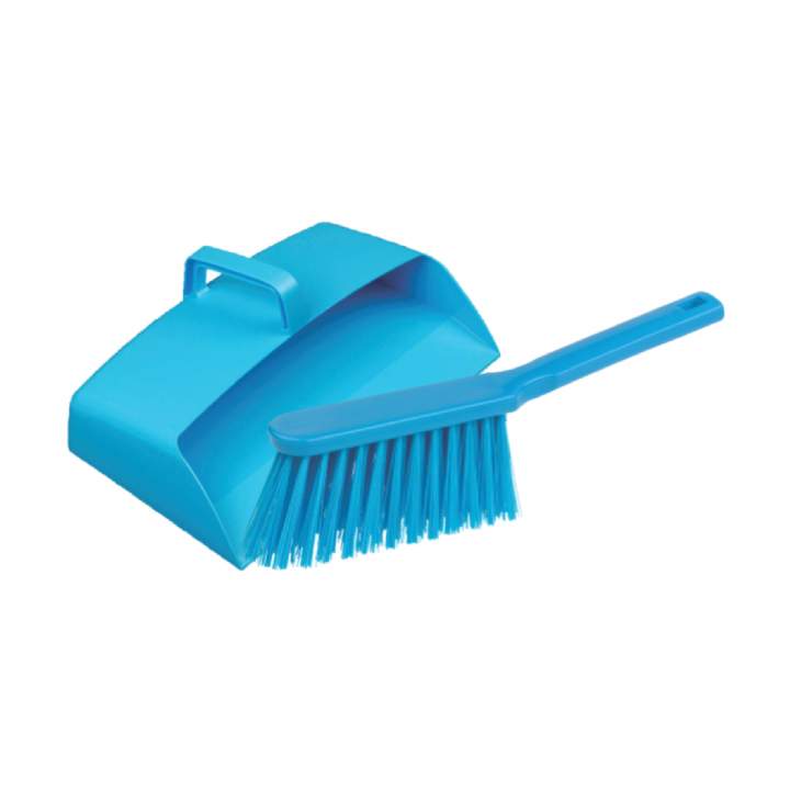 ENCLOSED DUSTPAN & BRUSH SET BLUE - Set