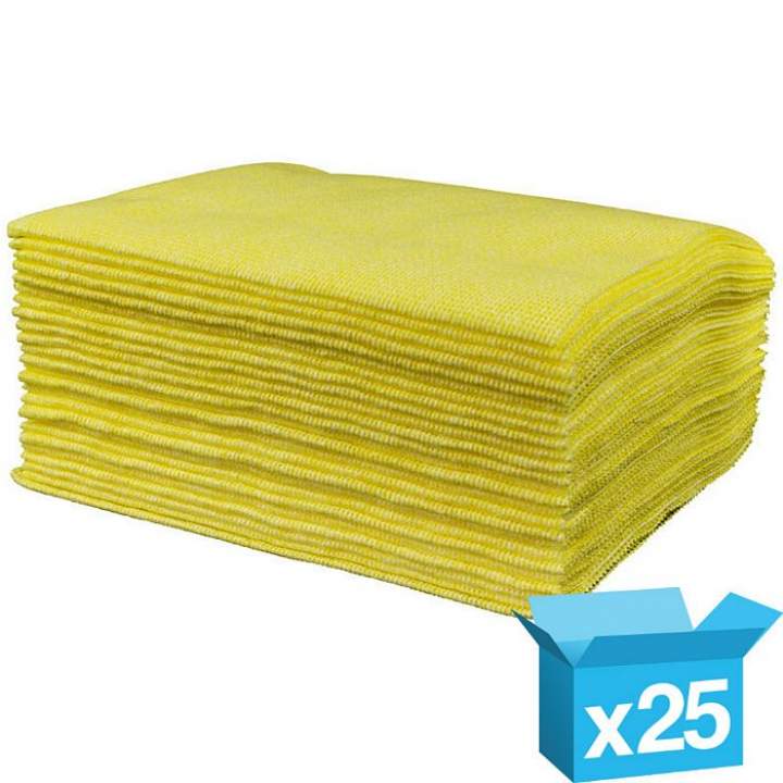 H.D ALL PURPOSE CATERING CLOTHS YELLOW - Pack 25